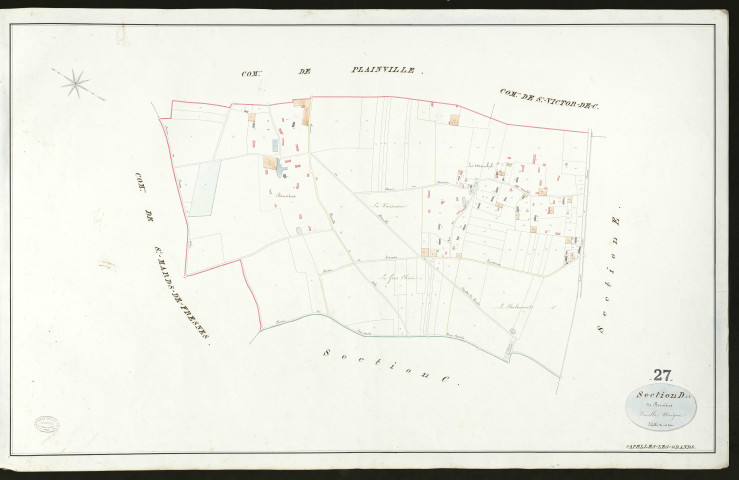 Capelle-les-Grands. Section D _ de Bernières _ Feuilles Uniques