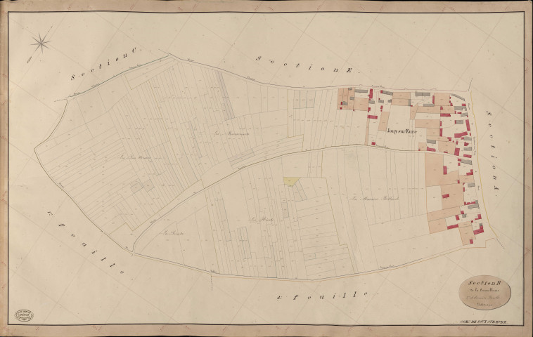 Jouy-sur-Eure. Section B _ de la Cornouilleraie _ 3e et dernière Feuille
