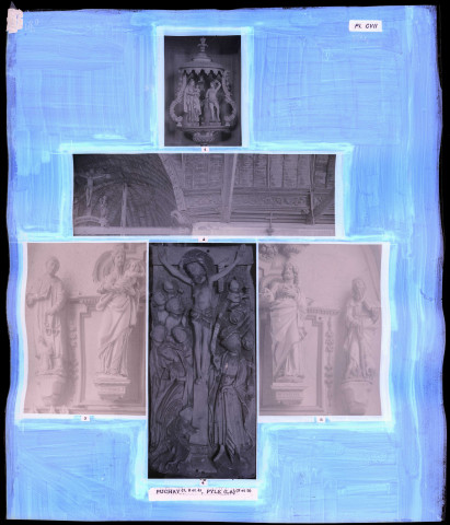 "Églises rurales du département de l'Eure" du chanoine Bonnenfant tome II, planche CVII Puchay (Eure) et La Pyle (Eure).