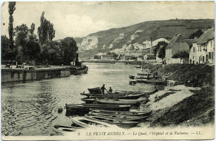 Andelys (Les). Le Petit Andely - Le Quai, l'Hopital et la Vacherie.