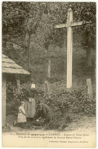 Fatouville-Grestain. Carbec - Source de Saint Méen - Près de là se trouve également la Source Saint Chéron.