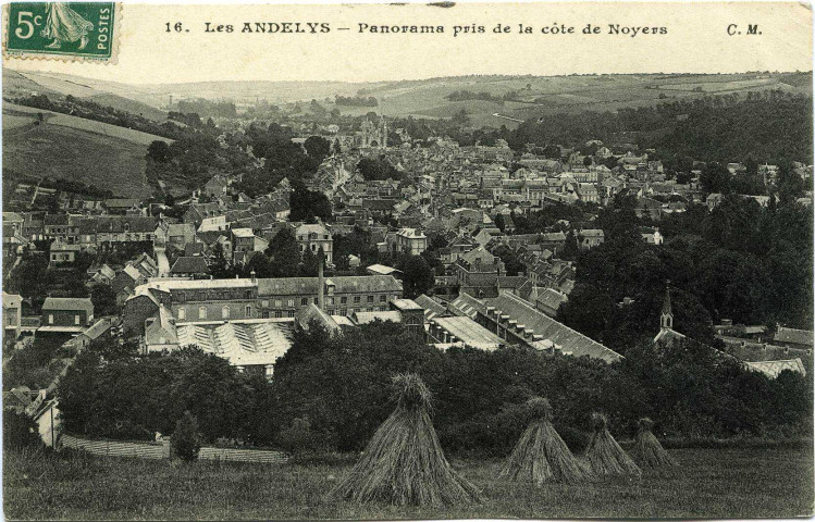 Andelys (Les). Panorama pris de la Côte de Noyers.