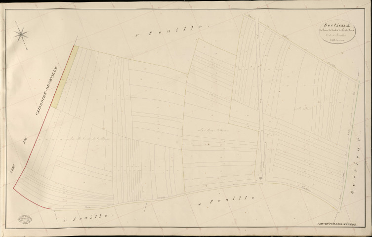 Plessis-Hébert (Le). Section A _ du Poirier de Jacob _ et des Gaudrilleux _ 2e de 4 Feuilles