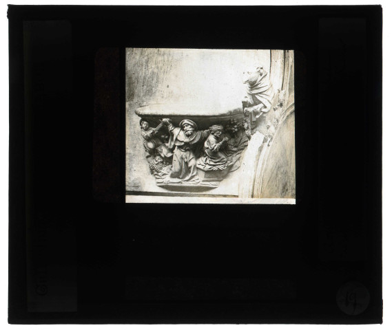 Cathédrale Notre-Dame d'Amiens (Somme), miséricorde "Isaac sur le bûcher".