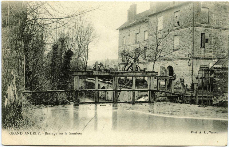 Andelys (Les). Grand Andely - Barrage sur le Gambon.