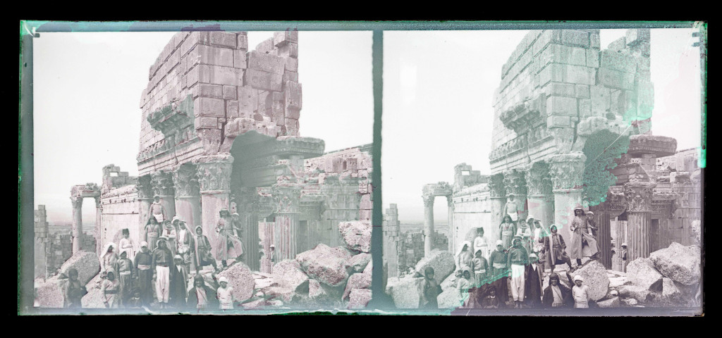 Ruines et vestiges du temple de Bacchus à Baalbeck (Liban).