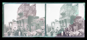 Ruines et vestiges du temple de Bacchus à Baalbeck (Liban).