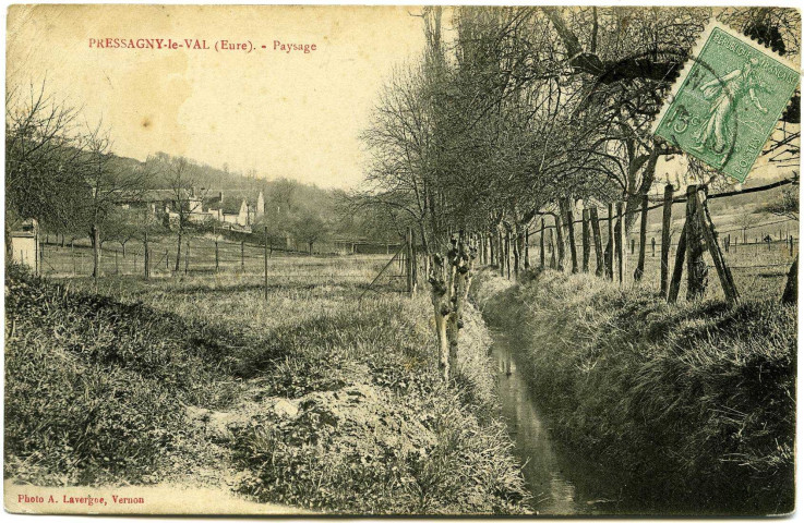 Notre-Dame-de-l'Isle. Pressagny-le-Val. - Paysage.