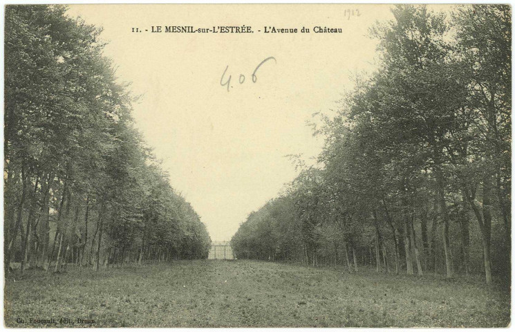 Mesnil-sur-l'Estrée (Le). L'Avenue du Château.
