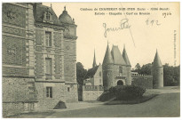 Gouville. Château de Chambray-sur-Iton (Eure) - (Côté Ouest) Entrée - Chapelle - Cerf en Bronze.