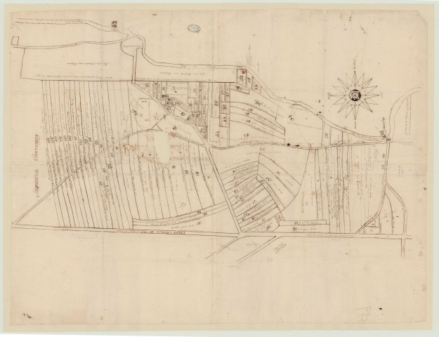 Neaufles-Auvergny - 1- Seigneurie et paroisse de Neaufles. "Carte n° 1 La Bretesche. n°4". * 2- "Paroisse et seigneurie de Neaufles.". * 3- "Paroisse et seigneurie de Neaufles où se trouve le village du Brouillard et celui de La Marnière. n° 6". * 4- "Paroisse et seigneurie de Neaufles. Partie de l'ainesse Beaumont, partie du tènement du Bas-la-Vallée". *