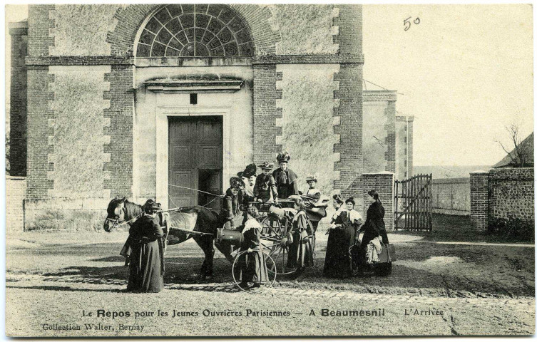 Beaumesnil. Le repos pour les jeunes Parisiennes. - L'Arrivée.
