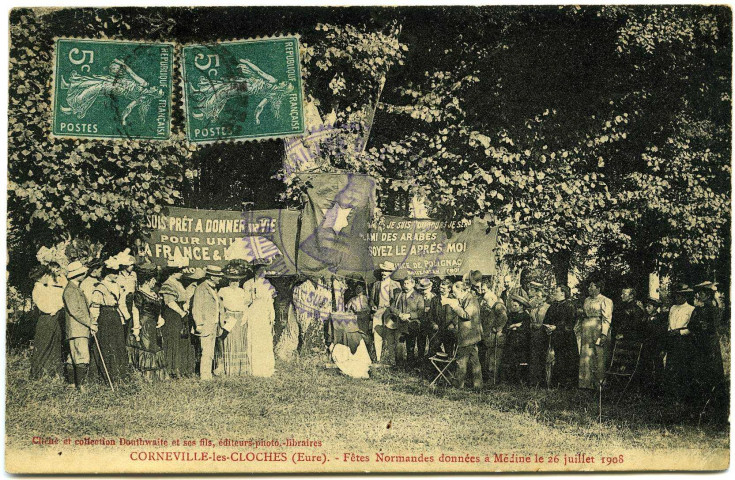 Corneville-sur-Risle. Corneville-les-Cloches. - Fêtes Normandes données à Médine le 26 juillet 1908.