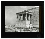 Érechtéion à l'Acropole d'Athènes (Grèce), cariatides.