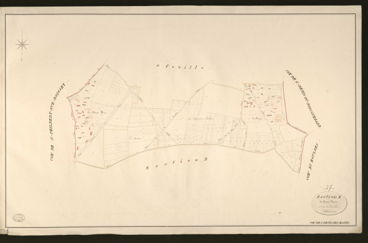 Saint-Denis-des-Monts. Section A _ de Saint Denis _ 1re de 2 Feuilles