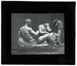 British Museum de Londres (Angleterre), sculptures du Parthénon à Athènes (Grèce), fronton est.