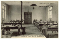Caillouet-Orgeville. Hôpital militaire : Guerre du Droit 1914 : Avant la Guerre-Une des Classes-Pendant la Guerre-Un des réfectoires.