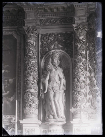 Église de Drucourt (Eure), groupe sculpté de la Trinité.