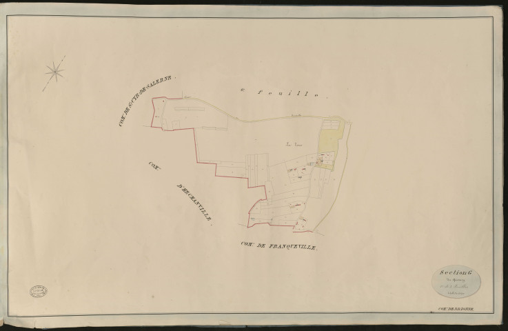 Brionne. Section G _ du Quesney _ 1 re de 3 Feuilles