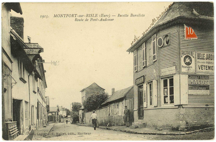 Montfort-sur-Risle. Recette Buraliste - Route de Pont-Audemer.