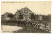 Epreville-près-le-Neubourg. Mairie et Ecole.