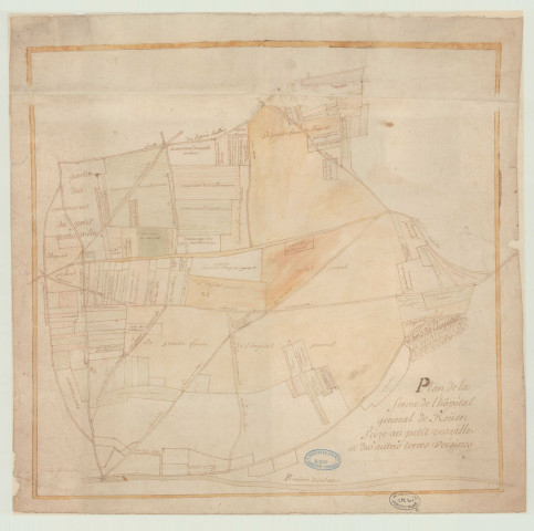 Veauville-Lesquelles (Seine-Maritime) - 1- "Plan du petit Veauville" .* 2- "Plan de la ferme de l'hôpital général de Rouen scize au petit Veauville". *