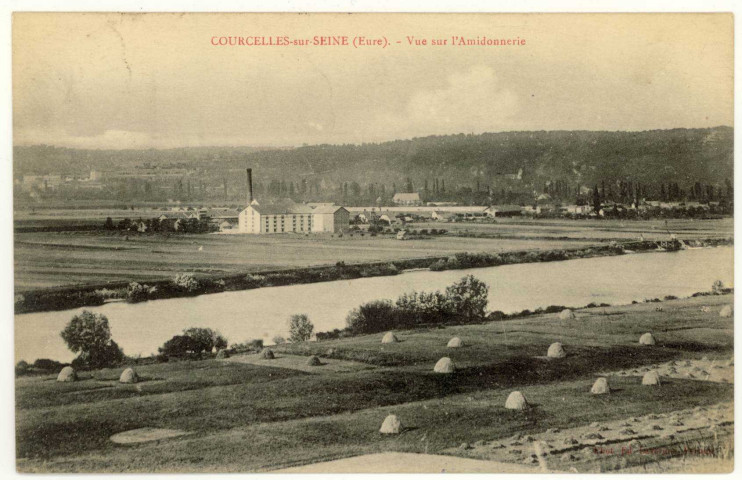 Courcelles-sur-Seine. Vue sur l'Amidonnerie.