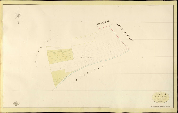 Saint-Aubin-d'Ecrosville. Section B _ des deux Mares et des Caudières _ 4e et dernière Feuille