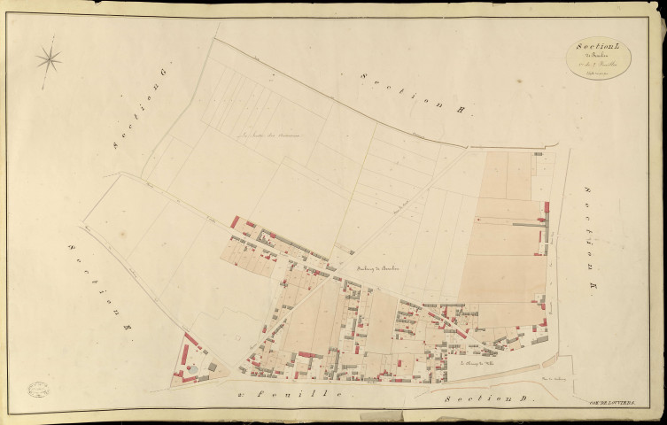 Louviers. Section L _ de Beaulieu _ 1re de 2 Feuilles