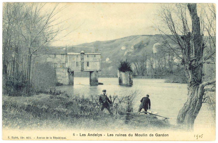 Andelys (Les). Les ruines du Moulin de Gardon.