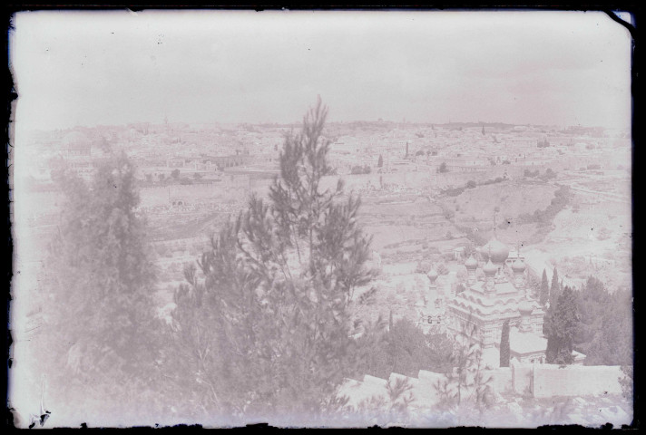Vue des toits de l'église orthodoxe de Jérusalem (Israël).
