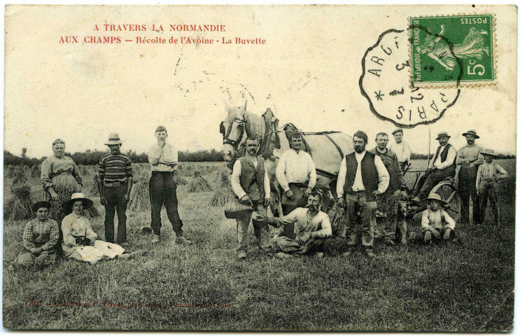 Divers. A travers la Normandie aux Champs. - Récole de l'Avoine - La Buvette.