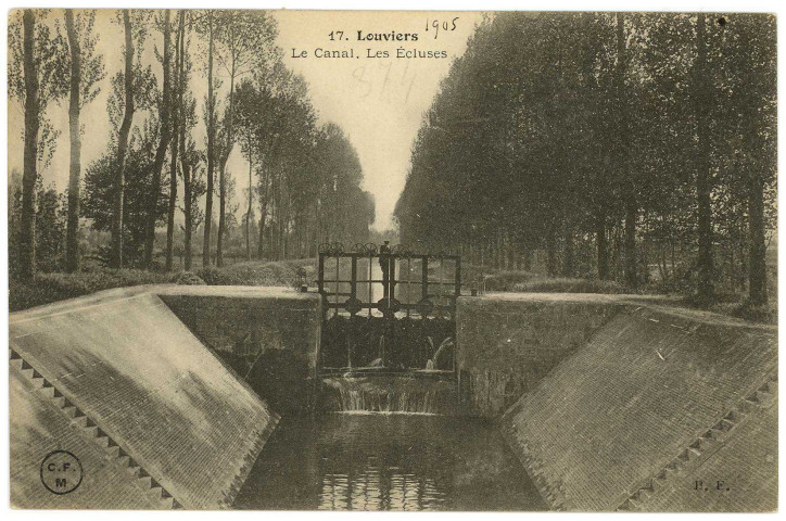 Louviers-Ville. Le Canal. Les Ecluses.