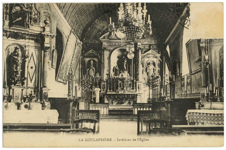 Goulafrière (La). Intérieur de l'Eglise.