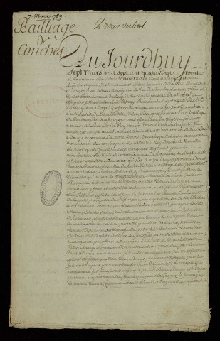 Procès-verbal manuscrit de l'assemblée du Tiers-Etat.