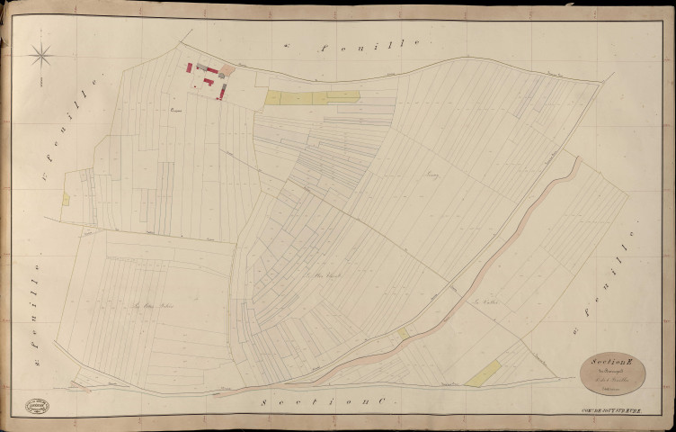 Jouy-sur-Eure. Section E _ du Beauregard _ 3e de 6 Feuilles