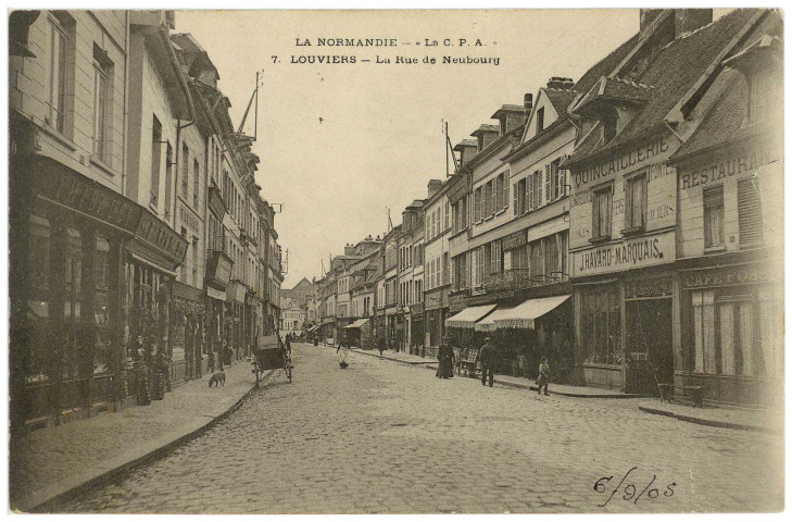 Louviers-Ville. La Rue de Neubourg.