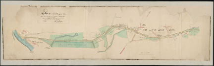 "Plan du canal dit le Grand Rhin" situé entre le Petit et le Grand Andely.