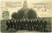 Nord. Béthune. - La Confrérie des Charitables de Saint-Eloi devant la chapelle de Quinty.