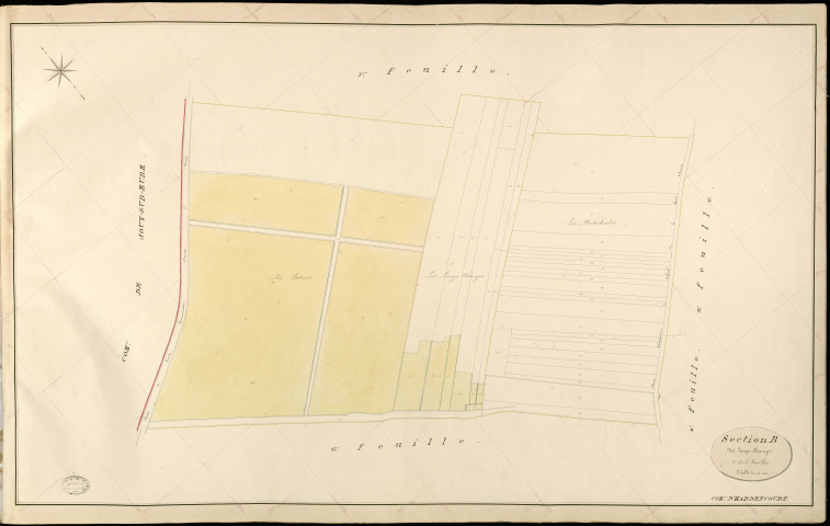Hardencourt-Cocherel. Section B _ les Longs Champs _ 2e de 6 Feuilles