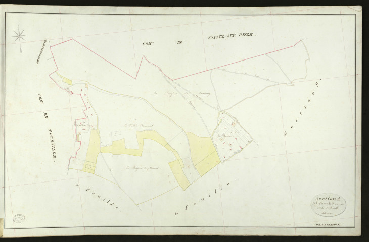 Campigny. Section A _ de l'Eglise et de la Pommeraie _ 1re de 3 Feuilles