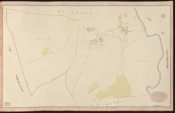 Amécourt. Section B _ des Renardières et de Guerquesale _ 1re de 3 Feuilles