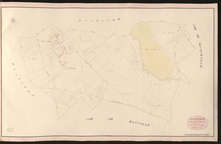 Amfreville-les-Champs. Section B _ du Pavillon et de Bouchon _ Feuille Unique
