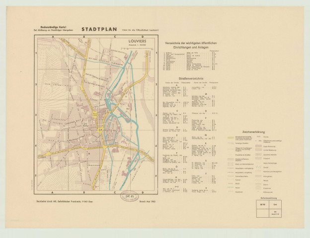 Louviers _ "Stadtplan" (Plan de la ville).