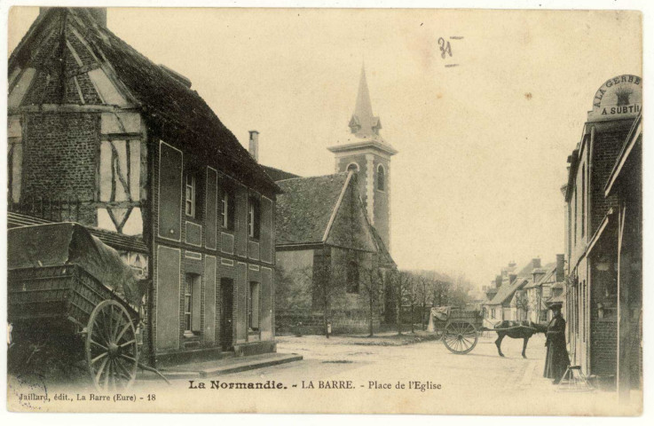 Barre-en-Ouche (La). Place de l'église.