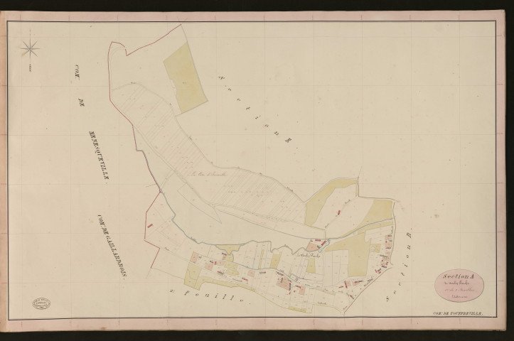 Touffreville. Section A _ du Moulin Panche _ 1re de 2 Feuilles