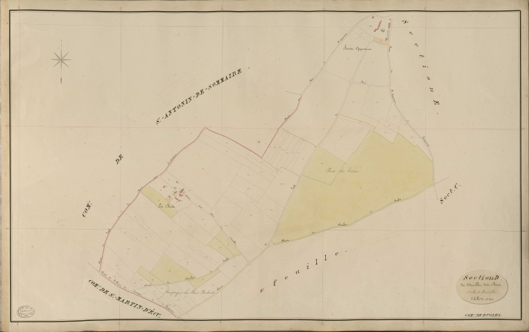Rugles. Section D _ du Meuillet des Bois _ 1re de 2 Feuilles