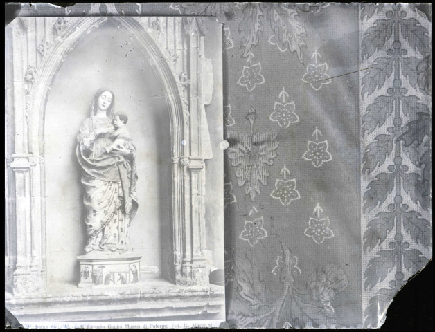 Vierge à l'enfant de musée de Palerme (Italie).