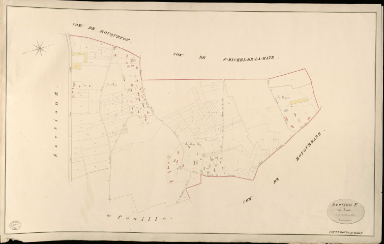 Bourg-Achard. Section F _ des Rues _ 1re de 2 Feuilles