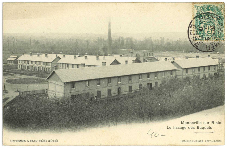 Manneville-sur-Risle. Le tissage des Baquets.